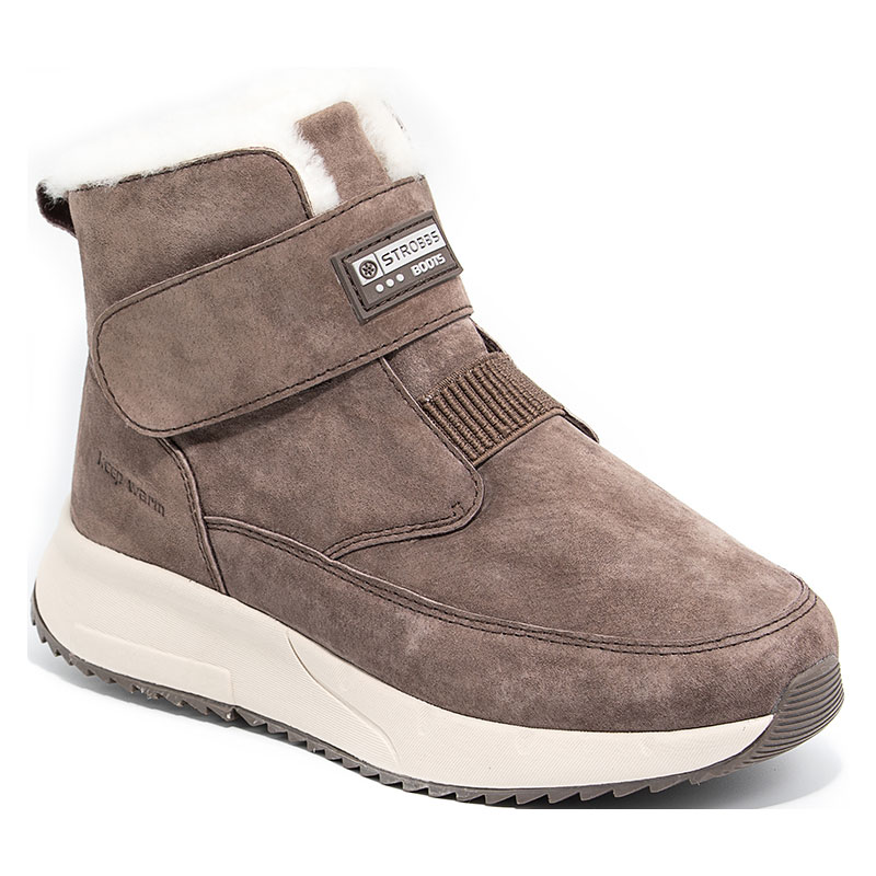 Кроссовки Strobbs с мехом женские F8426-17 коричневые