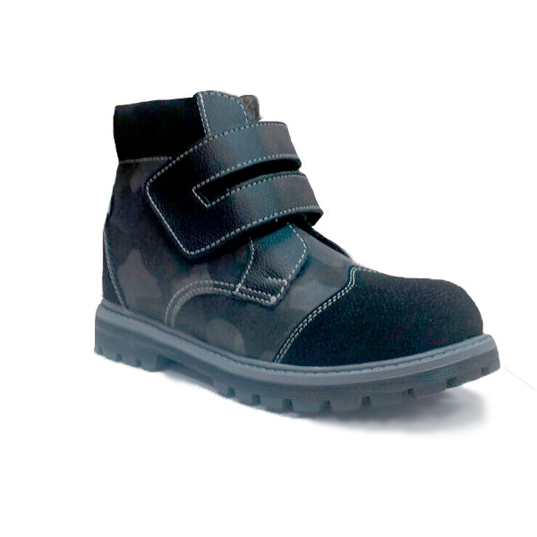 Ботинки ортопедические Твики утепленные для мальчиков TW-320 черный-серый