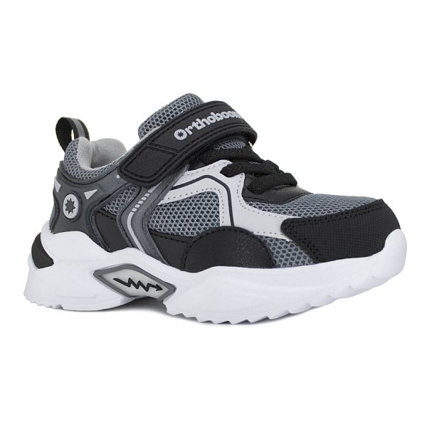 Кроссовки ортопедические Ортобум для мальчиков 33223-26 черно-серые.