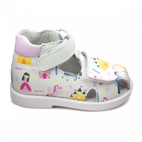 Сандалии Bottilini для девочек SO-247(55) белый/замок. Изображение 2 из 2